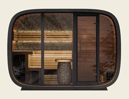 Leil® buitensauna - Round Cube Double